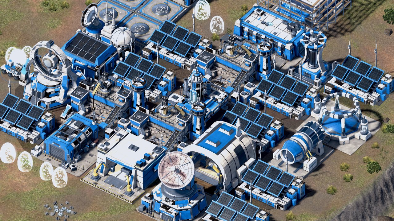Eine Basis der Weißen Allianz aus Präzisionsstahl und Solarfeldern